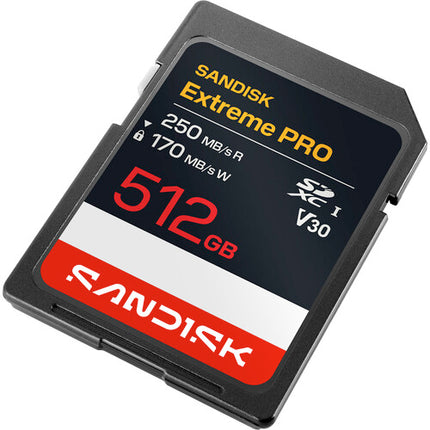 SanDisk Extreme PRO SDXC 512GB Tarjeta de Memoria UHS-I 250 MB/s