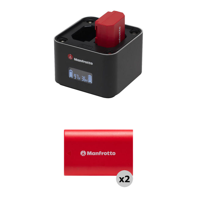 Manfrotto ProCUBE 3 Kit Cargador Doble Profesional con 2 Baterías LP-E6NH 2400mAh 7.2V