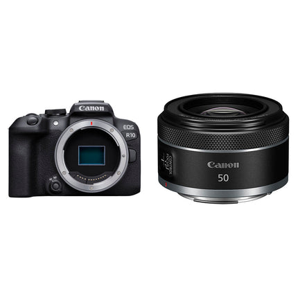 Canon EOS R10 Cámara sin Espejo 24.2MP 4K30 con Lente 50mm f/1.8