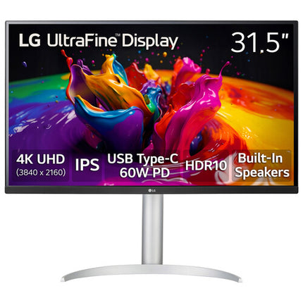 LG UltraFine 32UP83AK-W Monitor 31.5" 4K UHD HDR 60W USB-C