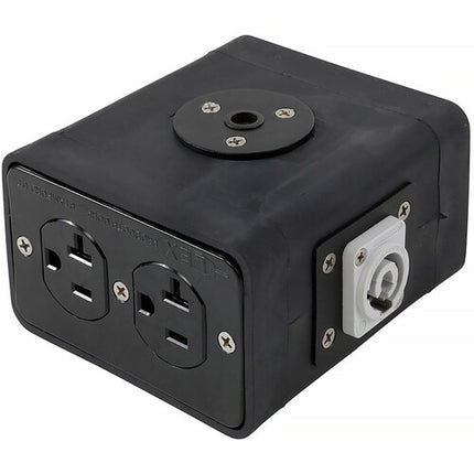 Lex Products 20A Quad Box powerCON a receptáculos dúplex con inserto roscado