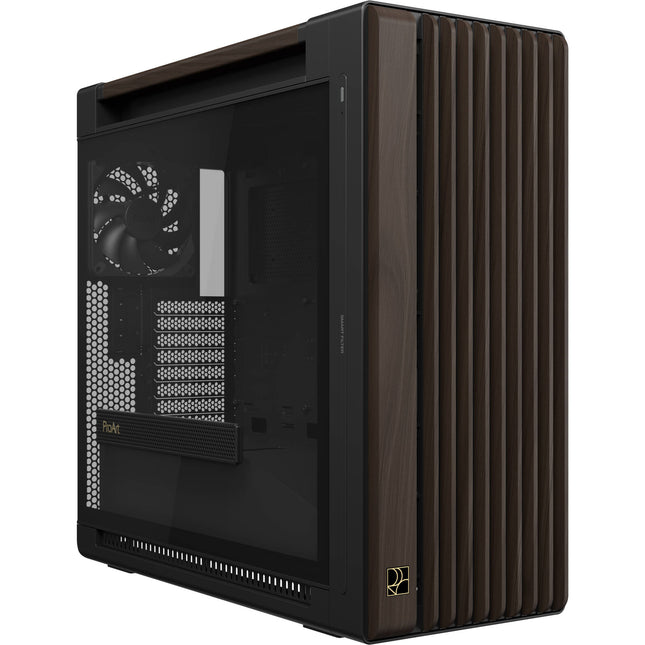ASUS ProArt PA602 Wood Edition Caja Mid-Tower Vidrio Templado E-ATX Negro Moderno