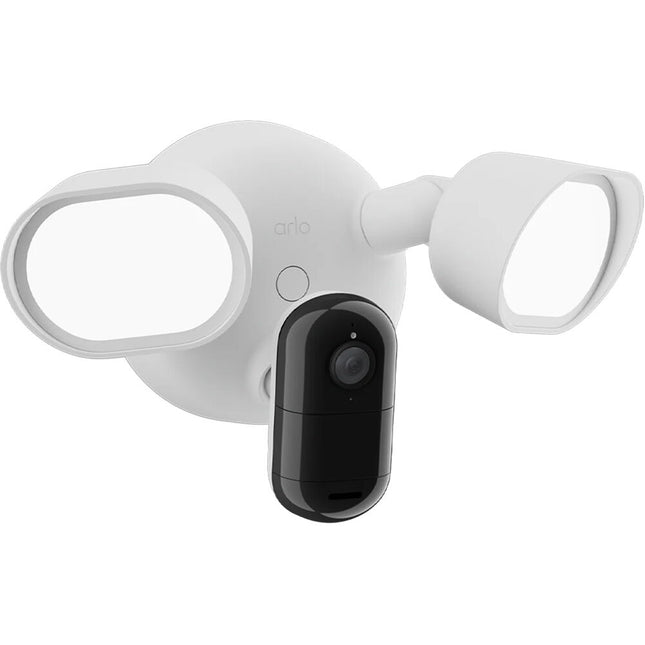 Arlo 2K Cámara Exterior con Foco Cableada Visión Nocturna 2560x1440 2000 Lúmenes