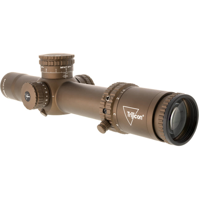 Trijicon 1-8x28 Credo Mira Telémetro Iluminado 5 Niveles 34mm Coyote Brown