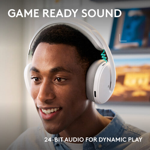 Logitech G G325 Auriculares Gaming Inalámbricos 32mm 24H Batería Blanca