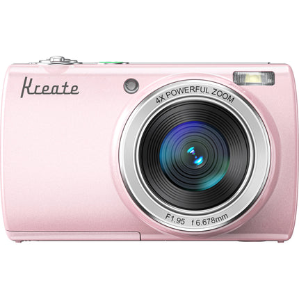 Kreate KR48 Cámara Digital Compacta Rosa 48MP 4K UHD Pantalla 3.2"
