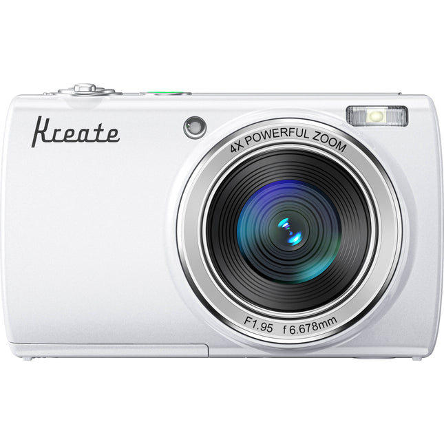 Kreate KR48 Cámara Digital Compacta Blanca 48MP 4K UHD Pantalla Táctil 3.2"