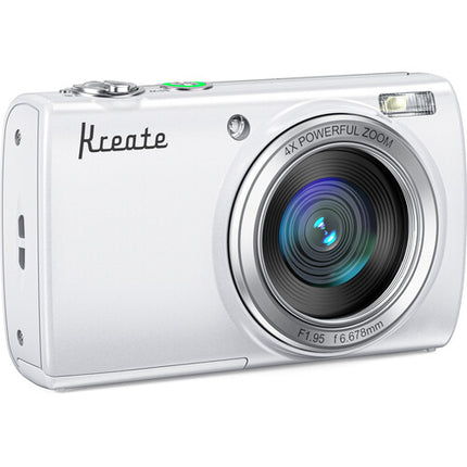 Kreate KR48 Cámara Digital Compacta 88MP 8K UHD Zoom 16x Blanco