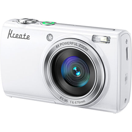 Kreate KR48 Cámara Digital Compacta 88MP 8K UHD Zoom 16x Blanco