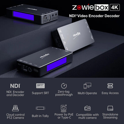 Zowietek ZowieBox Codificador Decodificador Vídeo 4K30 UHD PoE+ Wi-Fi