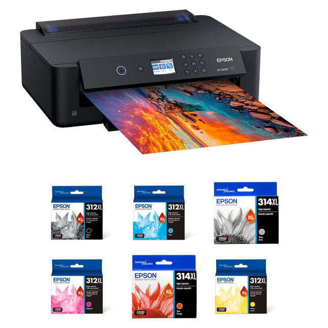 Impresora Epson Expression Photo HD XP-15000 inyección 5760x1440dpi 13x19" sin bordes kit 6 tintas T312XL