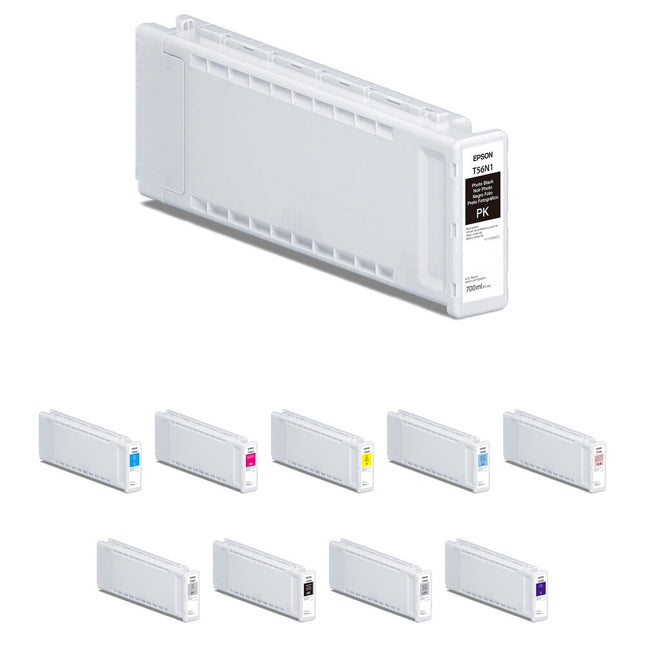 Epson T56N UltraChrome PRO10 Kit de Tintas 700mL para Impresoras de Gran Formato