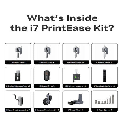Creality SPARKX i7 PrintEase Kit para impresora 3D con boquillas 0.2mm 0.8mm y partes adicionales