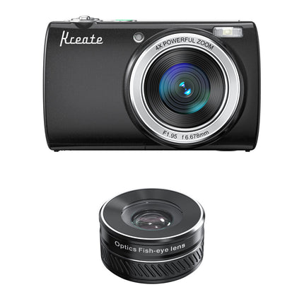 Kreate KR48 Cámara Digital Compacta 88MP 8K UHD Zoom 16x Kit Lentes