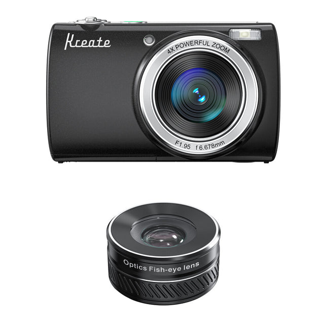 Kreate KR48 Cámara Digital Compacta 88MP 8K UHD Zoom 16x Kit Lentes