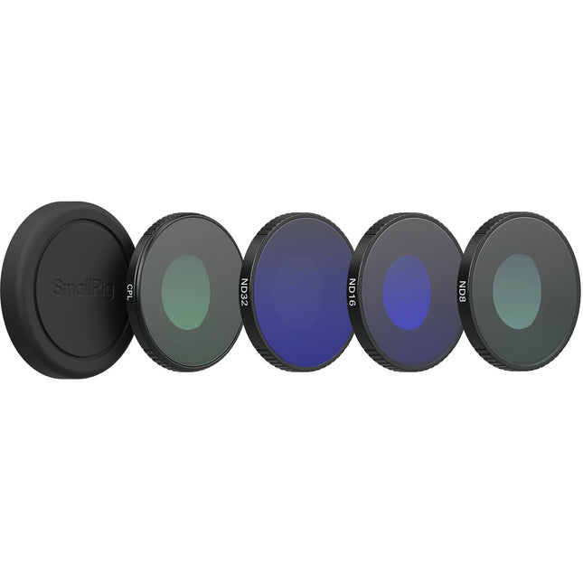 SmallRig Kit de Filtros CPL y ND4 para DJI Osmo Action 6 con ND8 ND16 ND32 y tapa de silicona