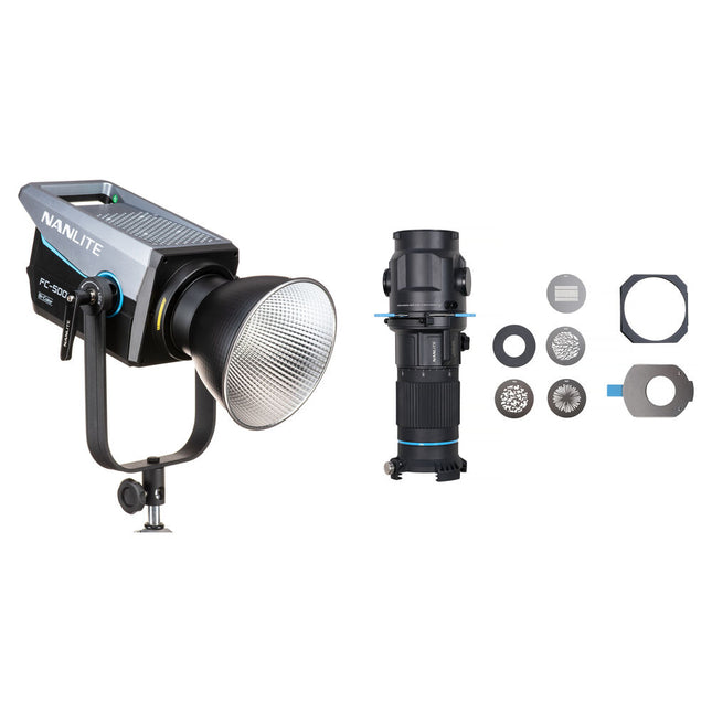 Nanlite FC500B Foco LED Bi-Color con Kit de Proyección y Lente Zoom 25-45°