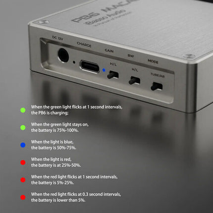 iBasso PB6 Macaw Amplificador Portátil de Auriculares con Tubos 2300mW 8.4V