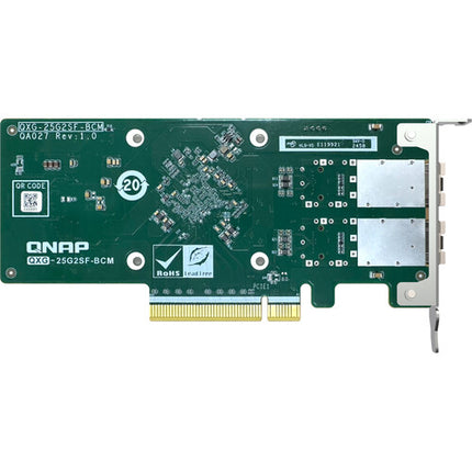 QNAP QXG-25G2SF-BCM Adaptador de red 2 puertos 25G SFP28 PCIe 4.0 x8