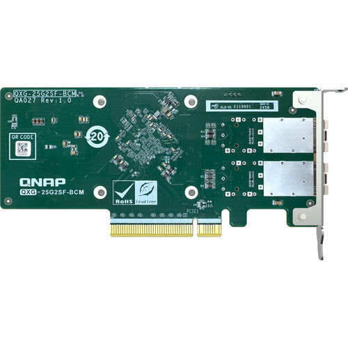 QNAP QXG-25G2SF-BCM Adaptador de red 2 puertos 25G SFP28 PCIe 4.0 x8