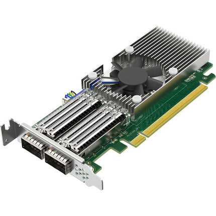 QNAP QXG-100G2SF-BCM Tarjeta Adaptadora de Red 2 Puertos 100G QSFP28 PCIe 4.0 x16