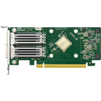 QNAP QXG-100G2SF-BCM Tarjeta Adaptadora de Red 2 Puertos 100G QSFP28 PCIe 4.0 x16