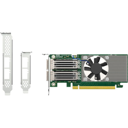 QNAP QXG-100G2SF-BCM Tarjeta Adaptadora de Red 2 Puertos 100G QSFP28 PCIe 4.0 x16