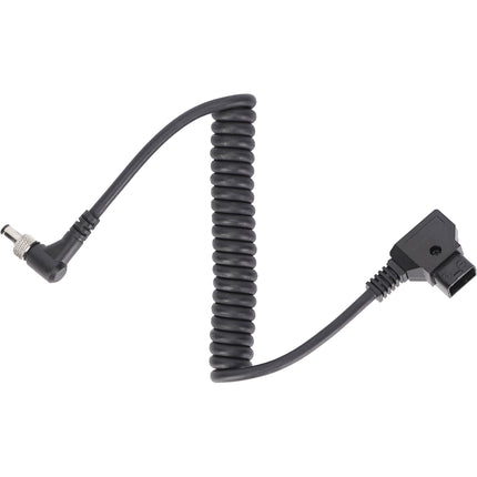 Aputure Cable de alimentación D-Tap a 5.5mm para STORM 80c con conectores en ángulo y cable enrollado