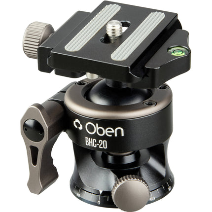 Oben BHC-20 Cabezal esférico de doble movimiento capacidad 20 lb con placa QR