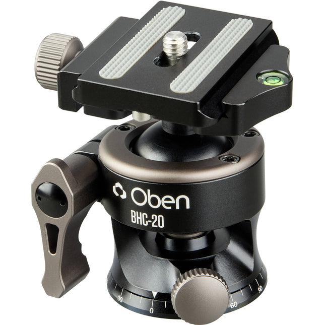 Oben BHC-20 Cabezal esférico de doble movimiento capacidad 20 lb con placa QR
