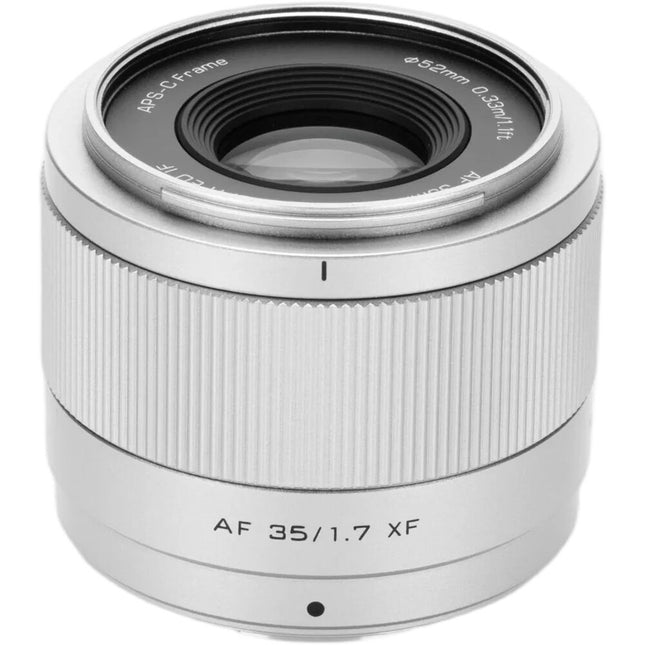 Viltrox AF 35mm f/1.7 XF objetivo para Fujifilm X apertura f/1.7 y foco mínimo 1.1' plateado