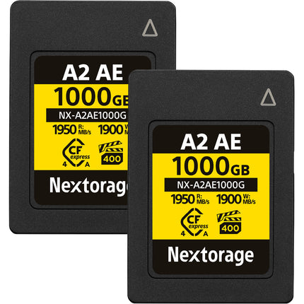 Nextorage 1TB NX-A2AE Tarjeta de Memoria CFexpress 4.0 Tipo A 1950 MBs Lectura 1900 MBs Escritura 2 Pack