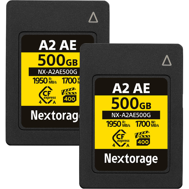 Nextorage NX-A2AE 500GB Tarjeta de Memoria CFexpress 4.0 Tipo A 1950MBs 1700MBs 2-Pack