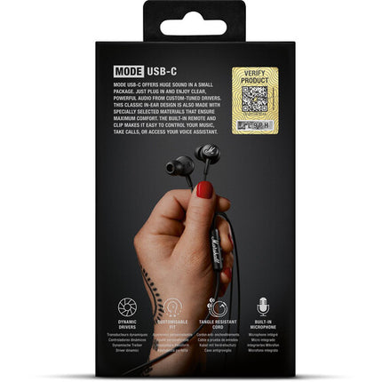 Auriculares In Ear Marshall Mode USB C 9mm Drivers y Micrófono