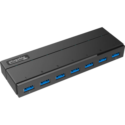 Plugable Hub USB 3.0 7 Puertos 5x 0.9A 2x 1.5A Adaptador 36W