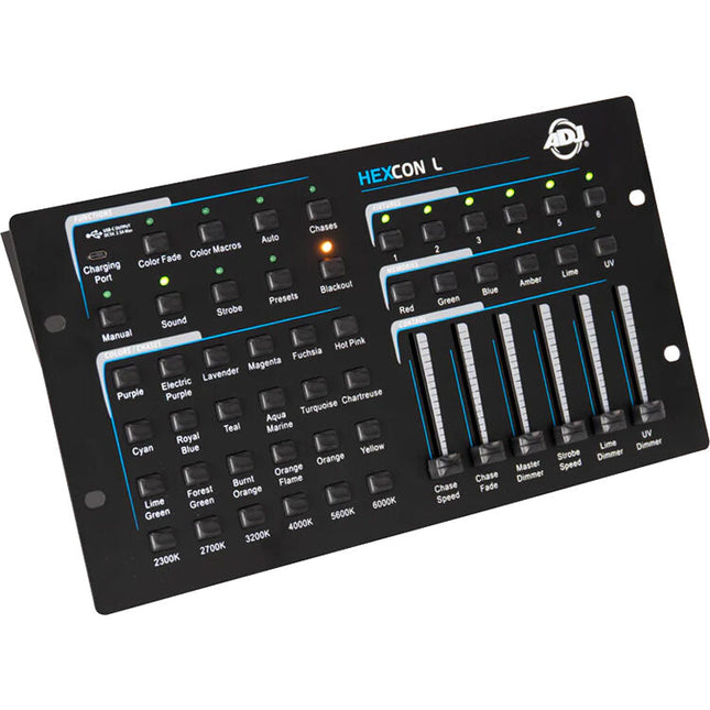 American DJ Hexcon L Controlador DMX 36 Canales 6 Presets Faders RGBAL+UV