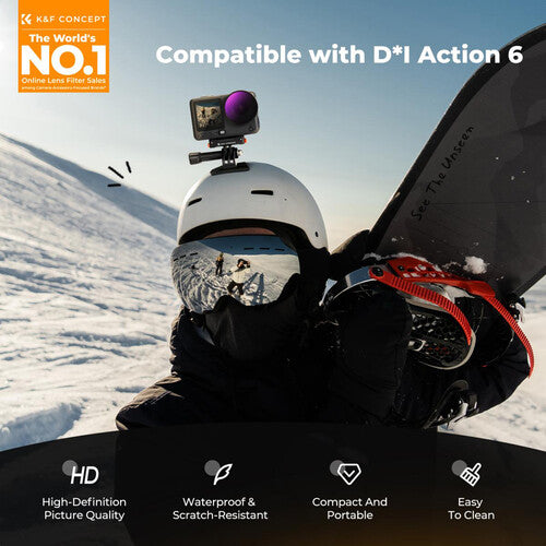 K&F Concept Kit de filtros ND y CPL para DJI Action 6 con 6 piezas multirrevestimiento 37.5mm