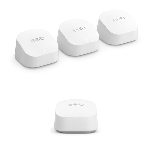 eero 6+ AX3000 Wi-Fi 6 Kit de malla 4 piezas cobertura 6000 pies²