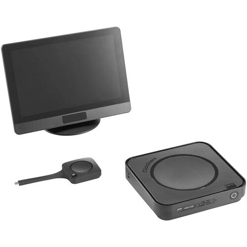 Barco ClickShare Hub Core Bundle con Sennheiser TeamConnect Bar S Micrófonos Cuatro Altavoces Dos UHD 4K Cámara AI 10.1" Pantalla táctil