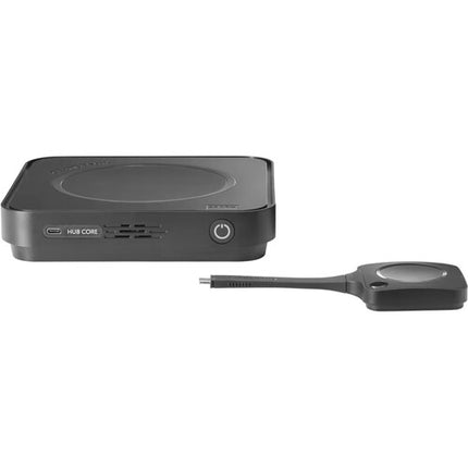 Barco ClickShare Hub Core Bundle con Sennheiser TeamConnect Bar S Micrófonos Cuatro Altavoces Dos UHD 4K Cámara AI 10.1" Pantalla táctil
