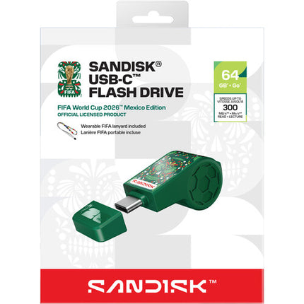 SanDisk 64GB USB-C 3.2 Gen 1 Memoria Flash Edición FIFA Mundial 2026 México
