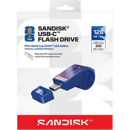 SanDisk 128GB USB-C 3.2 Gen 1 Memoria USB FIFA World Cup 2026 Edición US