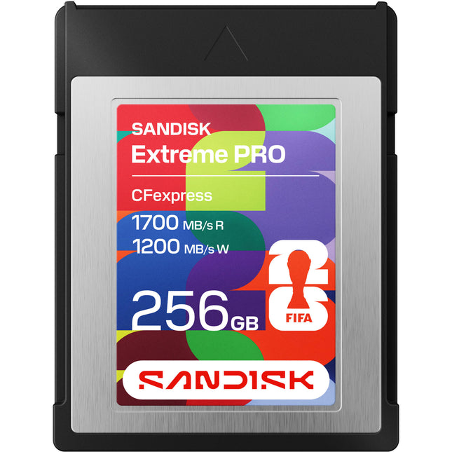 SanDisk 256GB Extreme PRO CFexpress Tipo B Tarjeta de Memoria FIFA 2026 Velocidad 1700 MB/s