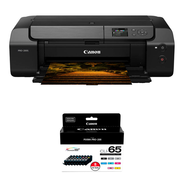Canon PIXMA PRO-200S Impresora Fotográfica Inalámbrica 4800x2400dpi 13" con Pack Tinta CLI-65 8 Colores