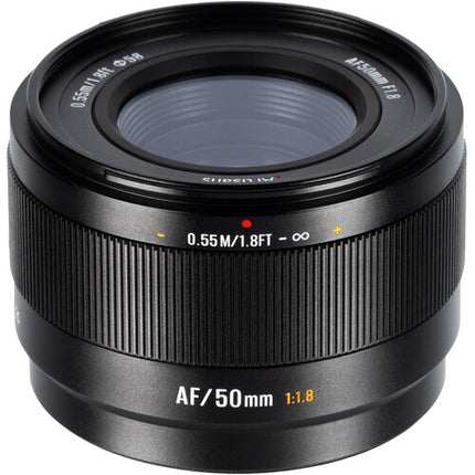 7Artisans Lite Series 50mm f1.8 AF Lente para Fujifilm X con distancia mínima de enfoque 55cm y diafragma 9 hojas