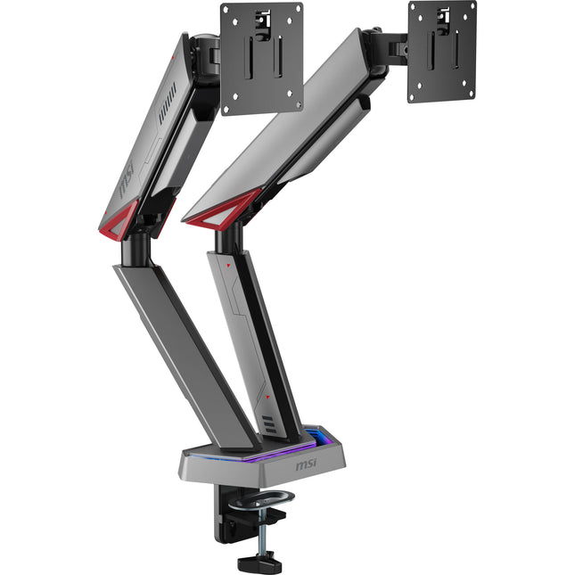MSI MPG MT161DR Soporte de Escritorio Doble Brazo para Pantallas hasta 38" y 35 lb con Iluminación RGB