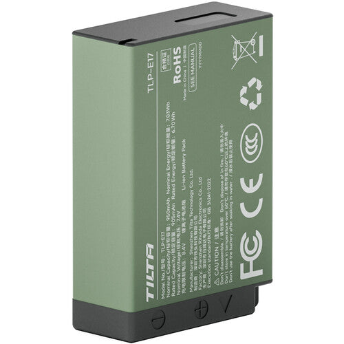 Tilta LP-E17 Batería USB-C 950mAh Verde Ceniza para Canon Cámaras