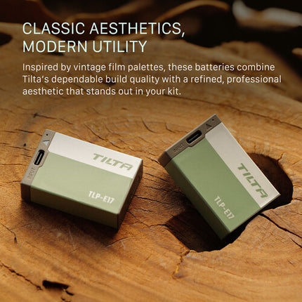 Tilta Kit de Baterías LP-E17 950mAh con Cargador USB-C 2 Bahías Ash Green