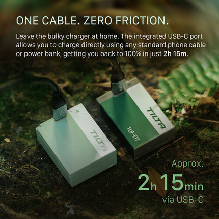 Tilta Kit de Baterías LP-E17 950mAh con Cargador USB-C 2 Bahías Ash Green