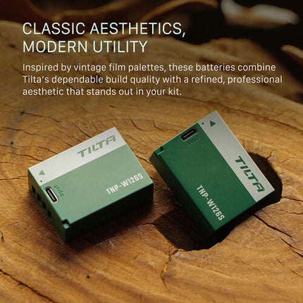 Batería Tilta NP-W126S para Fujifilm 1050mAh con entrada USB-C Verde Ash